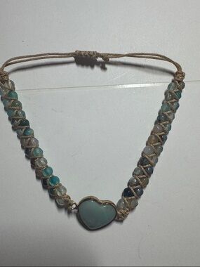 Pura Vida Cape Diablo Heart Stone Beaded Macramé Bracelet - Turquoise
